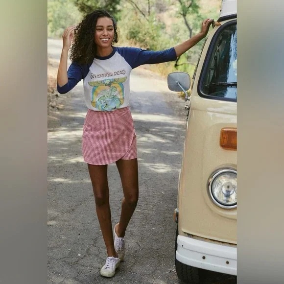 Christy Dawn Pants - Christy Dawn The Molly Skort in Honeysuckle Plaid Size Small S Deadstock Fabric